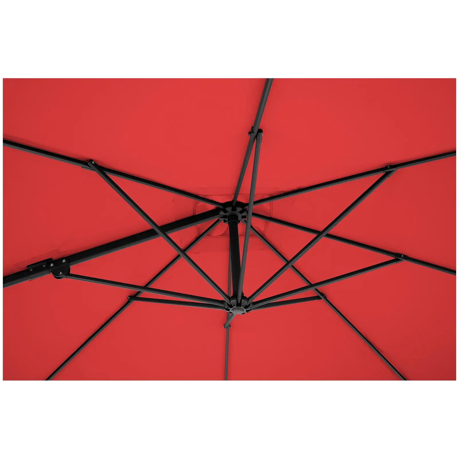 Ocasión Sombrilla colgante - roja - cuadrada - 250 x 250 cm - giratoria
