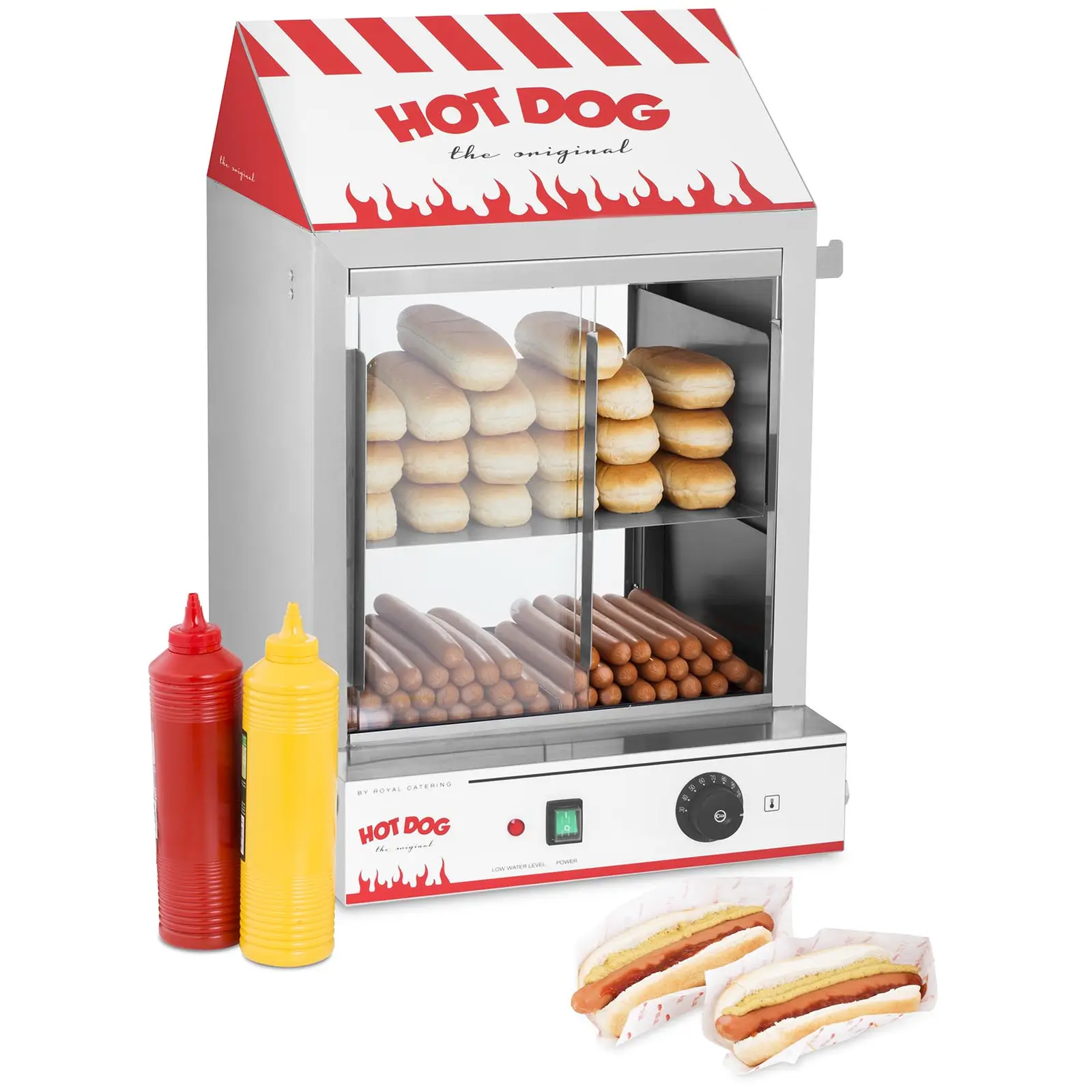 calentador de salchichas Hot Dog Máquina para hacer perritos calientes con 4 boquillas de calor 