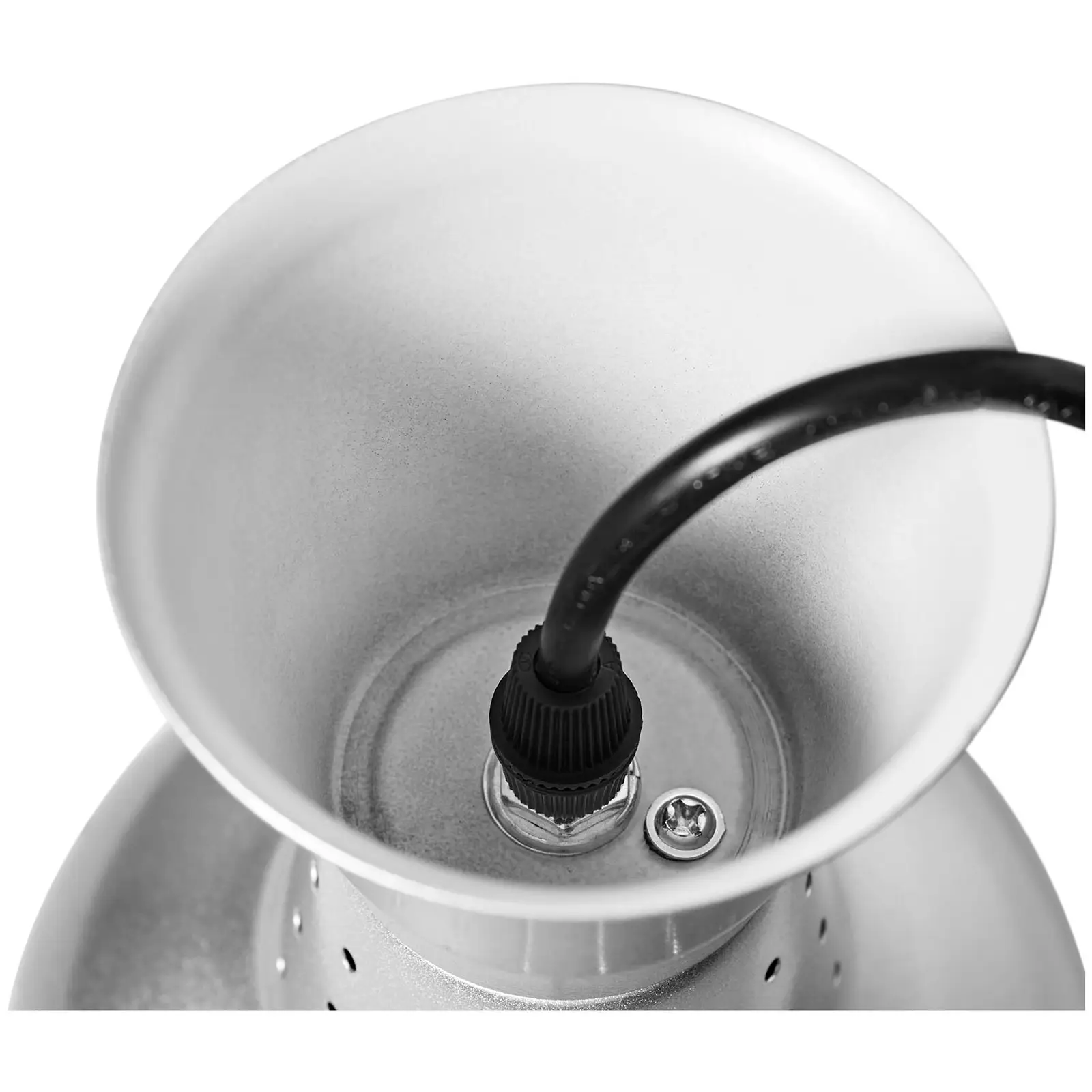 Lámpara calentadora de alimentos - plateada - 18.5 x 18.5 x 28.5 cm - Royal Catering - acero