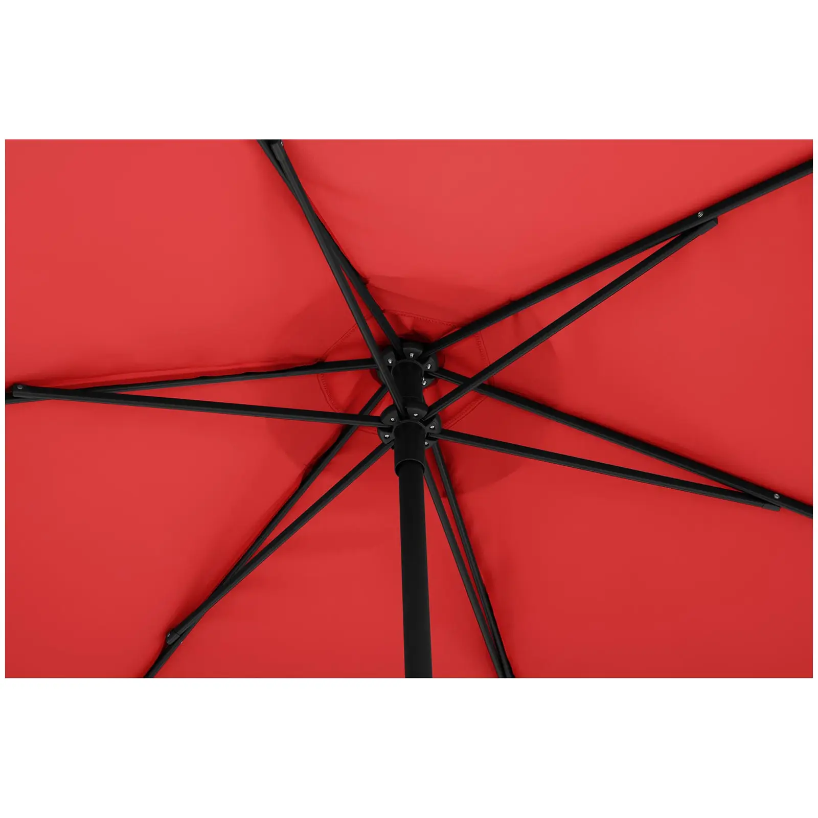 Sombrilla grande - roja - hexagonal - Ø 270 cm