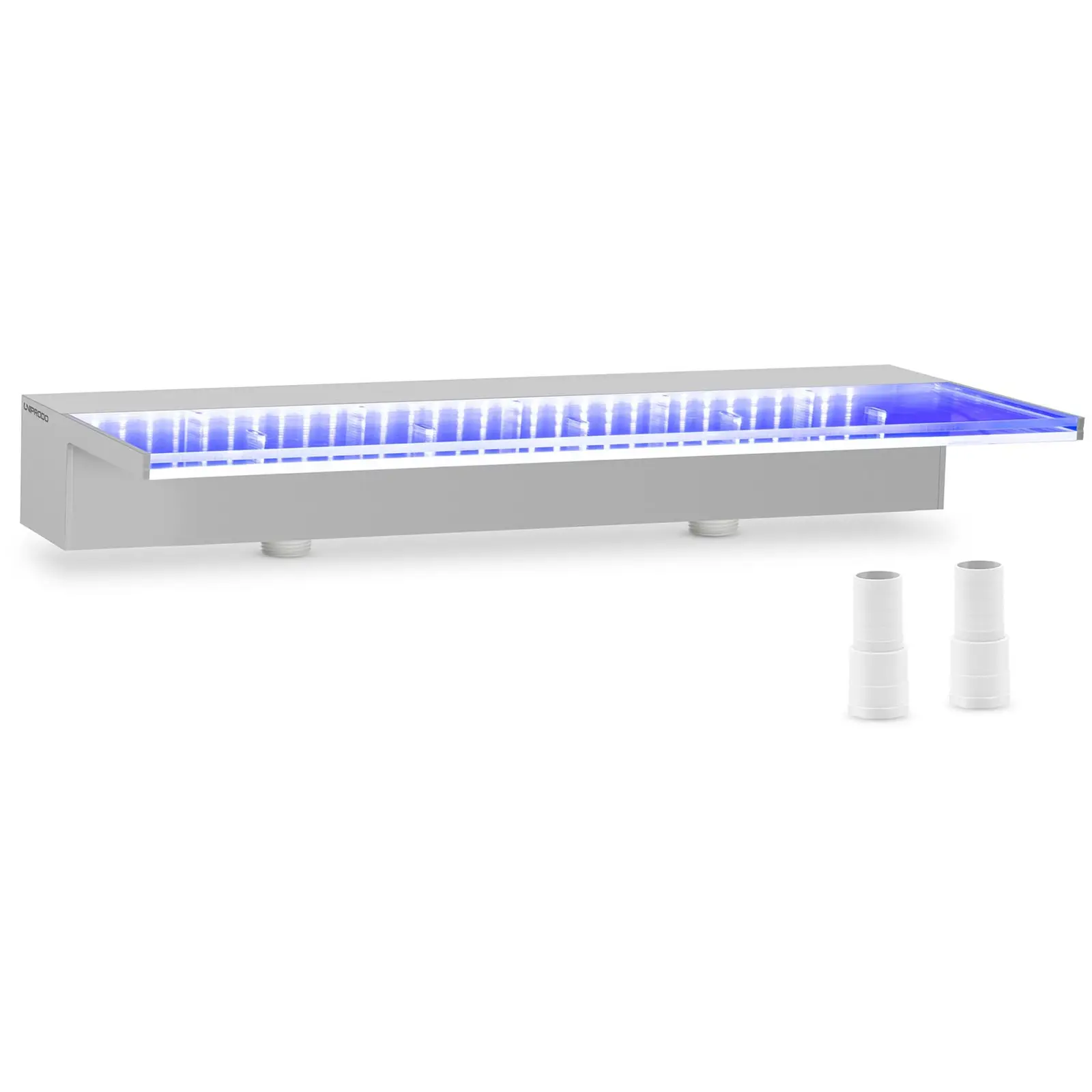 Cascada para piscina - 60 cm - Iluminación LED - azul/blanco - salida de agua: 135 mm