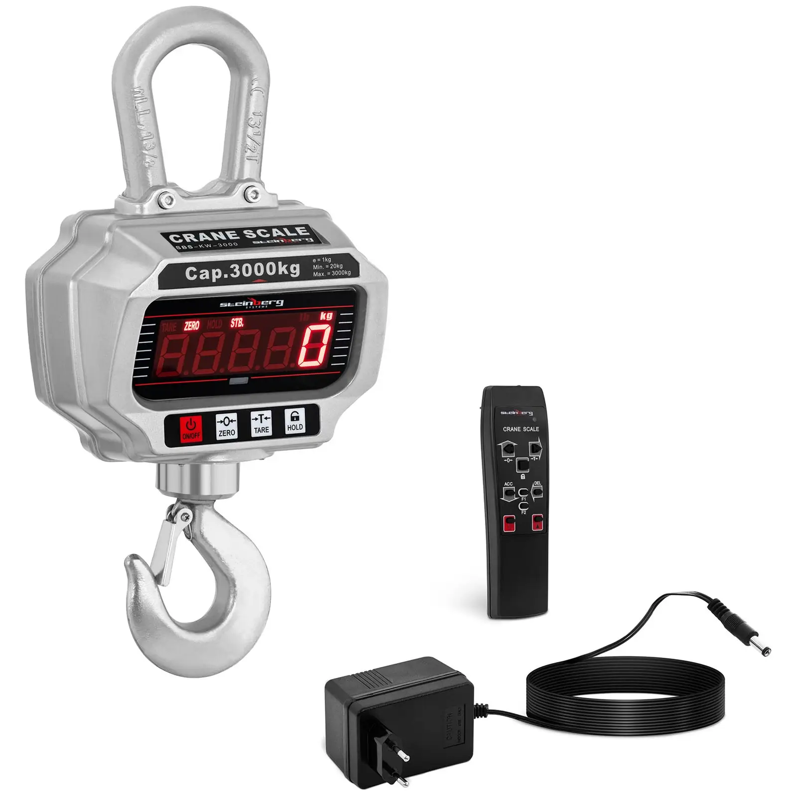Dinamómetro digital - 3.000 / 1 kg