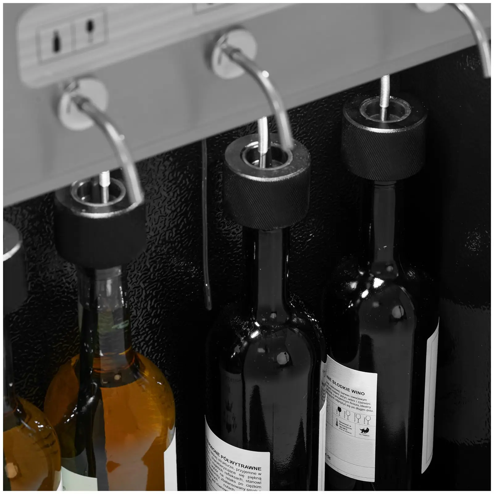 Ocasión Nevera para vinos - con dispensador - 4 botellas - acero inoxidable