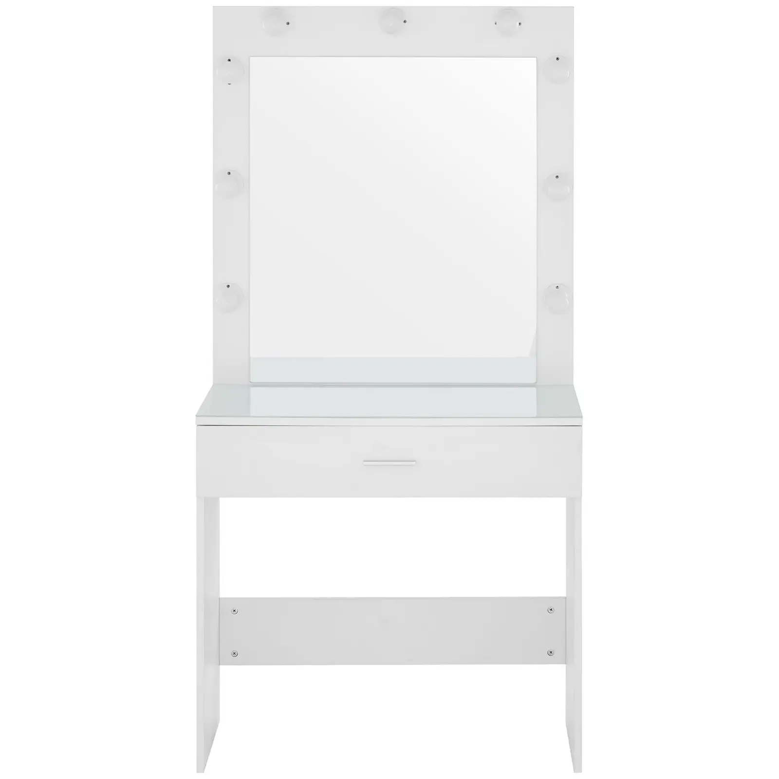 Tocador con espejo y luz - 80 x 40 x 160 cm - blanco