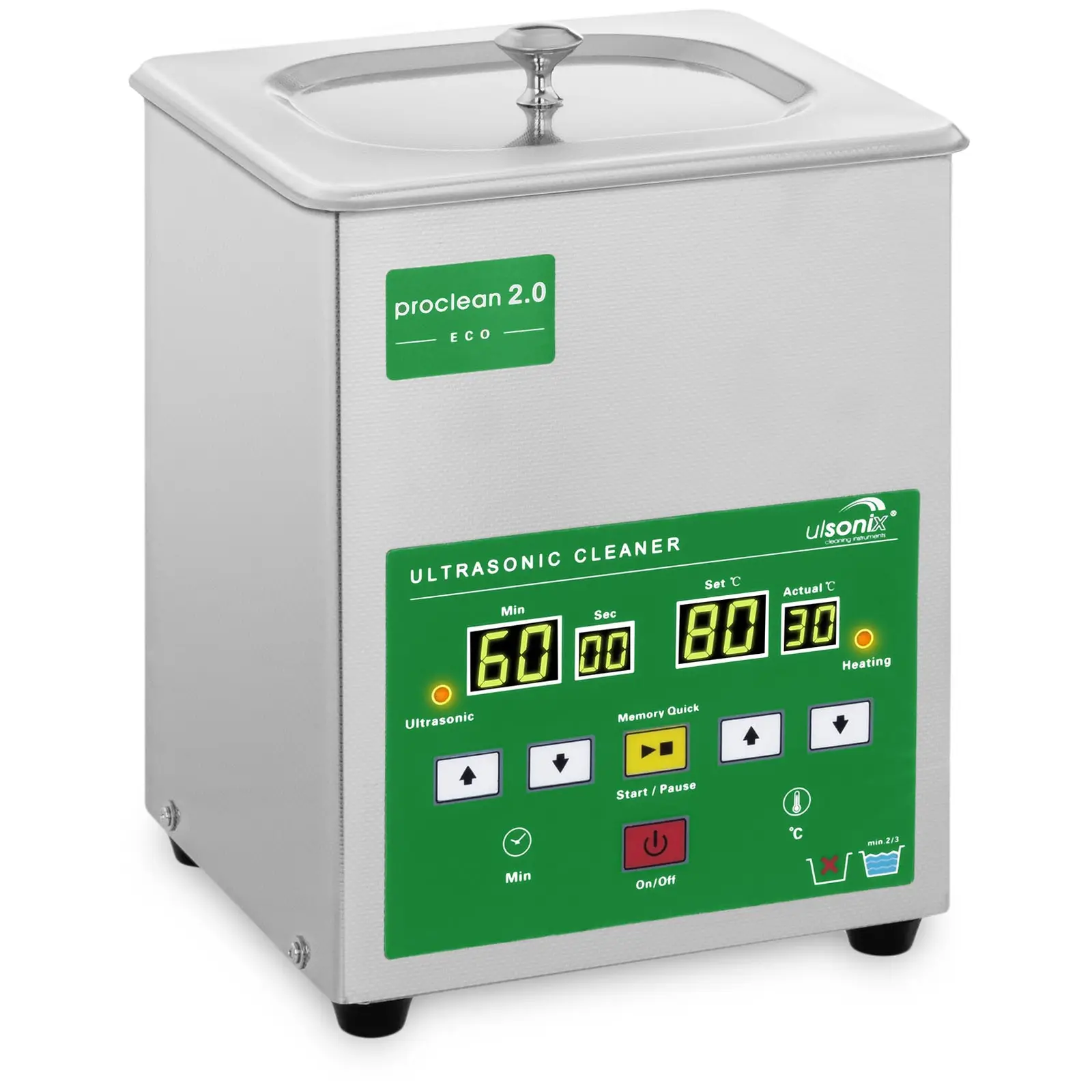 Limpiador por ultrasonidos - 2 litros - 60 W - Memory Quick Eco