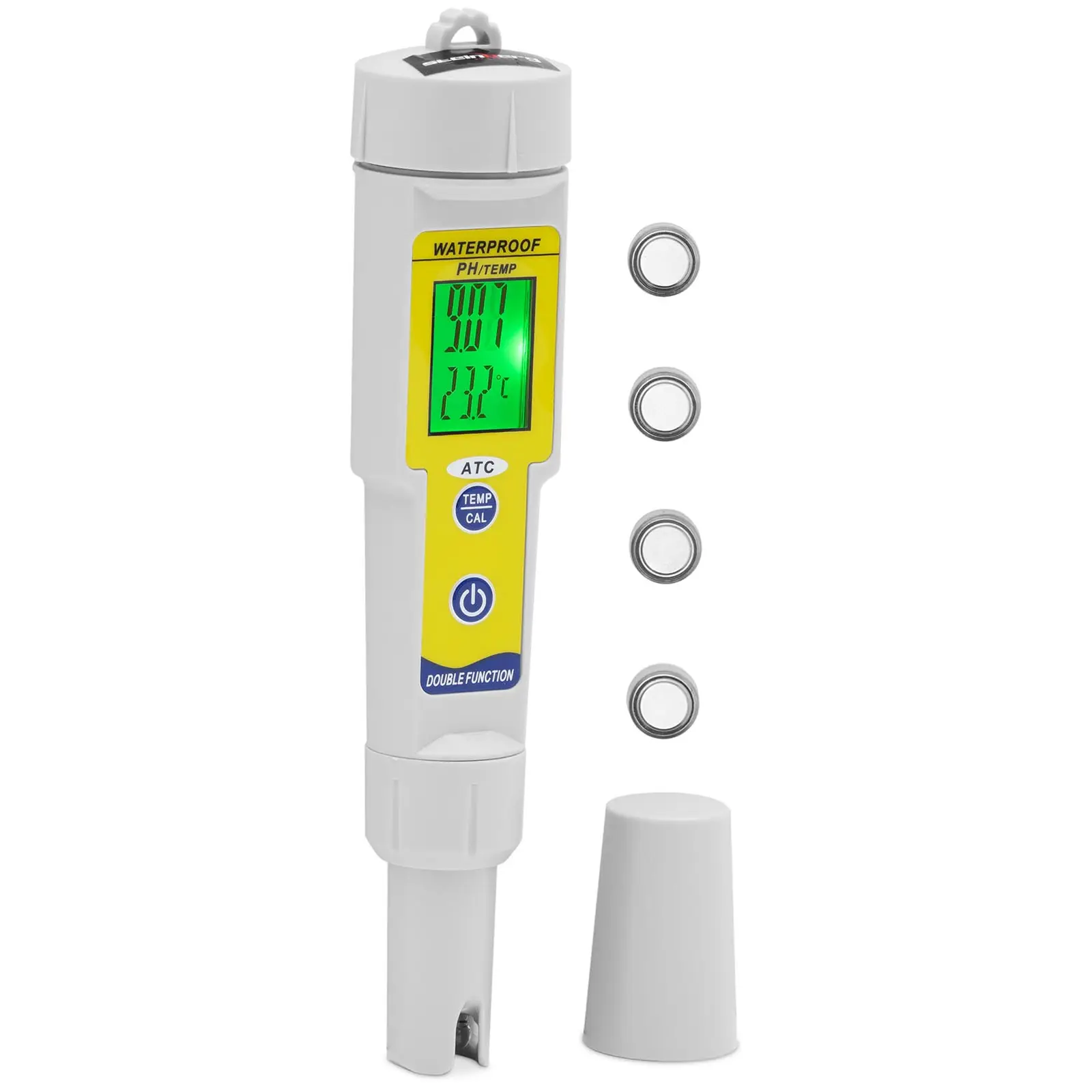 Medidor de pH con temperatura - LCD - 0-14 pH / temperatura: 0 - 50 °C