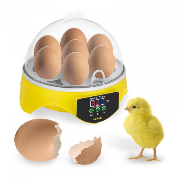 Incubadora - 7 huevos - ovoscopio incluido
