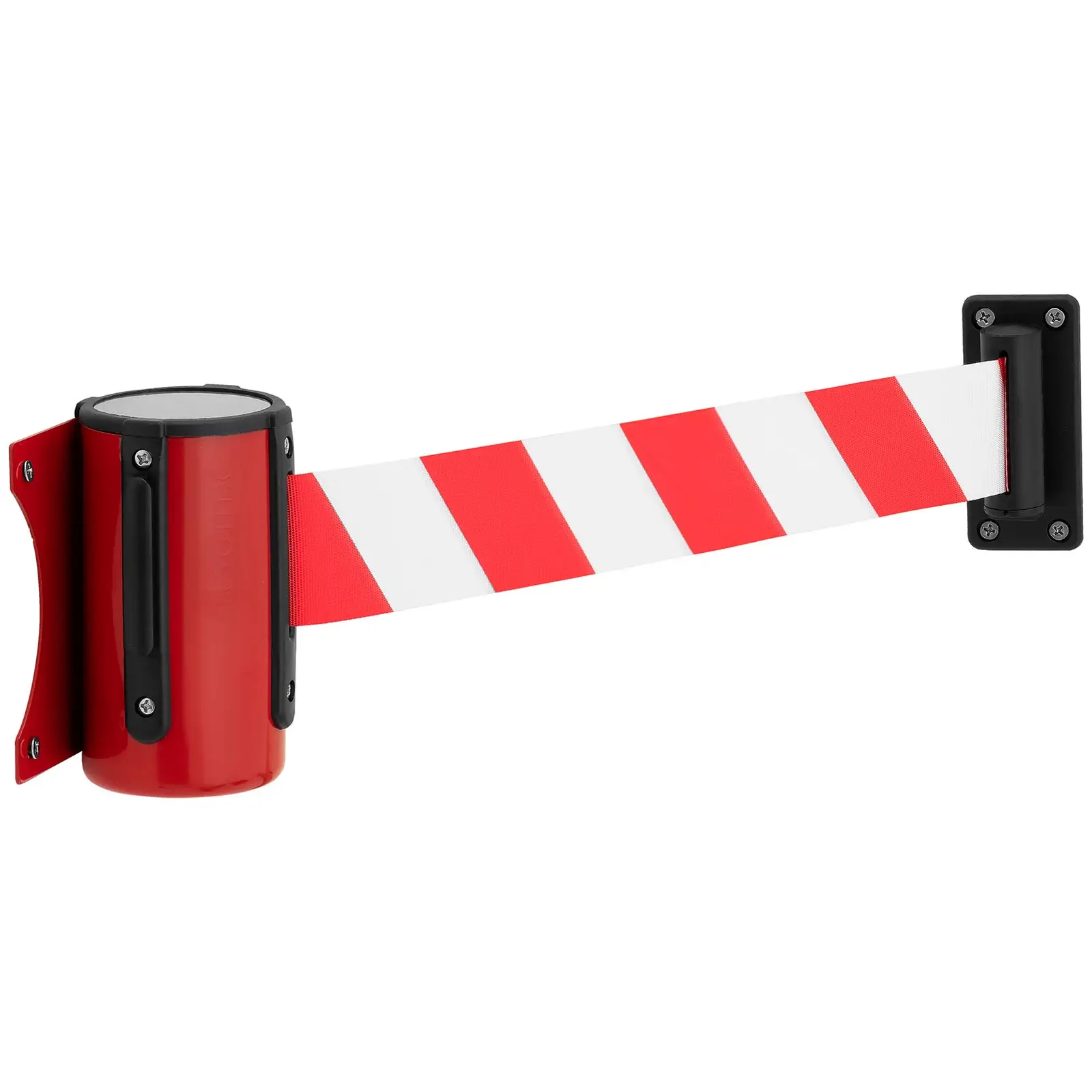 Soporte de pared para cinta de seguridad - rojo/blanco - 2 m