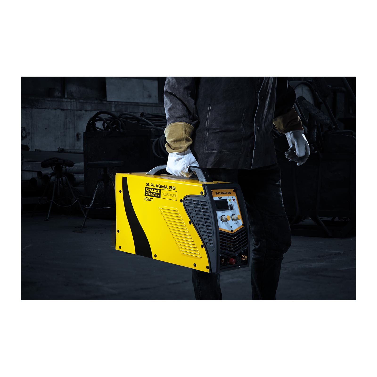Set de soldadura Cortadora de plasma CNC - 85 A - 400 V - HF + Careta de soldar – Pokerface – PROFESSIONAL SERIES
