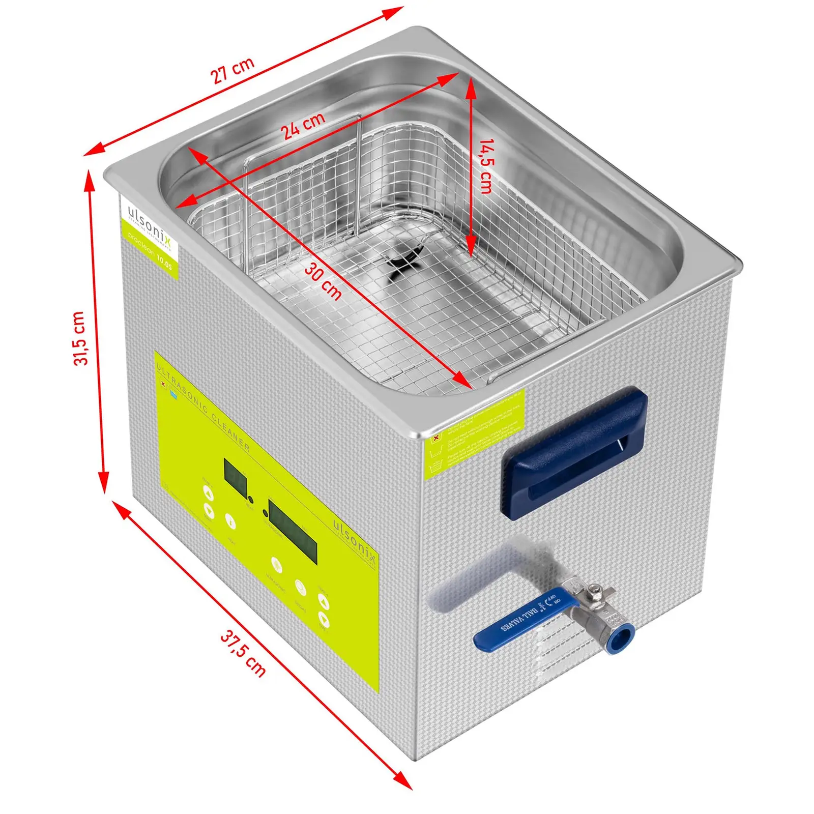Limpiador ultrasonidos - desgasificación - 10 L
