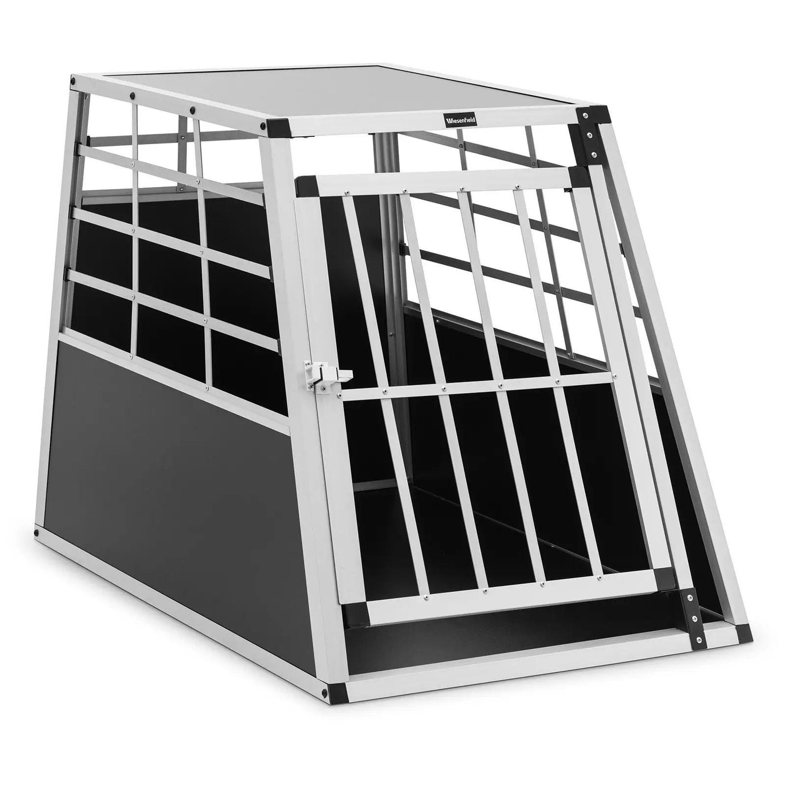 Caja transportadora de perros - aluminio - trapezoidal - 91 x 65 x 70 cm