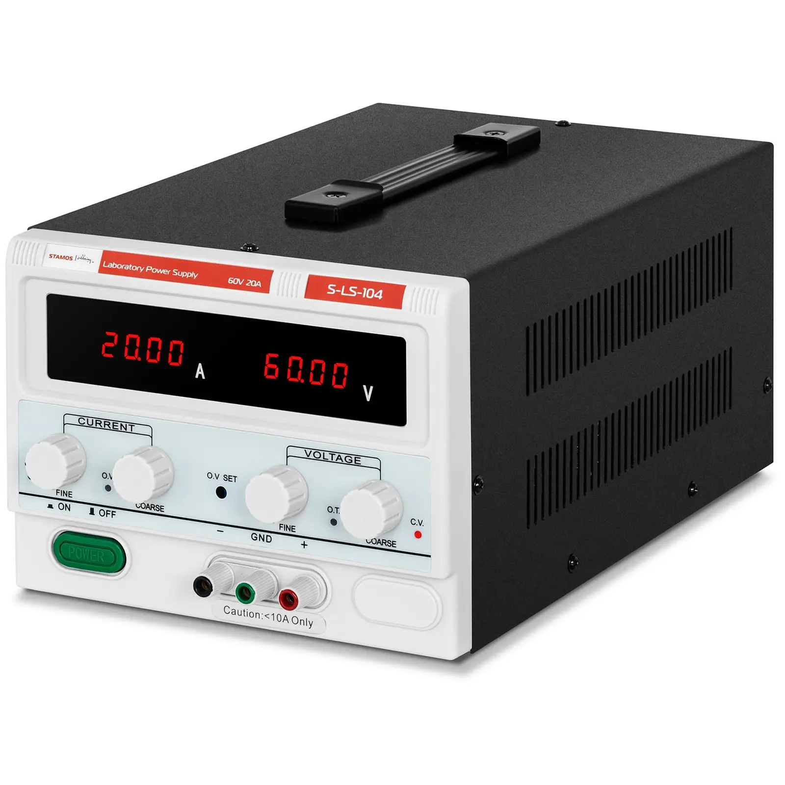 Fuente de alimentación para laboratorio - 0 - 60 V - 0 - 20 A DC - 1,200 W - pantalla LED de cuatro dígitos