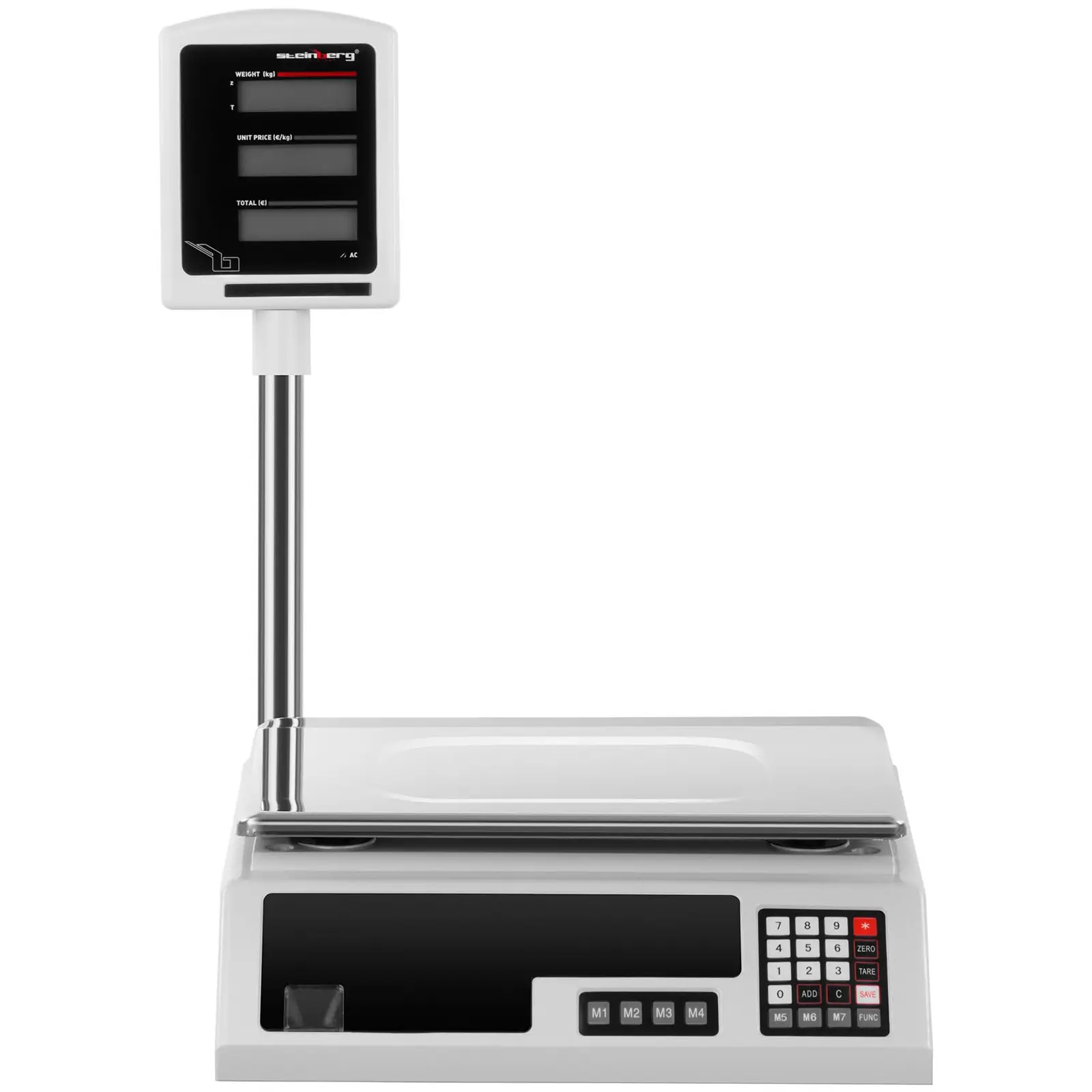 Balanza digital para control - 30 kg / 1 g - 34 x 23 cm - 2 LCD