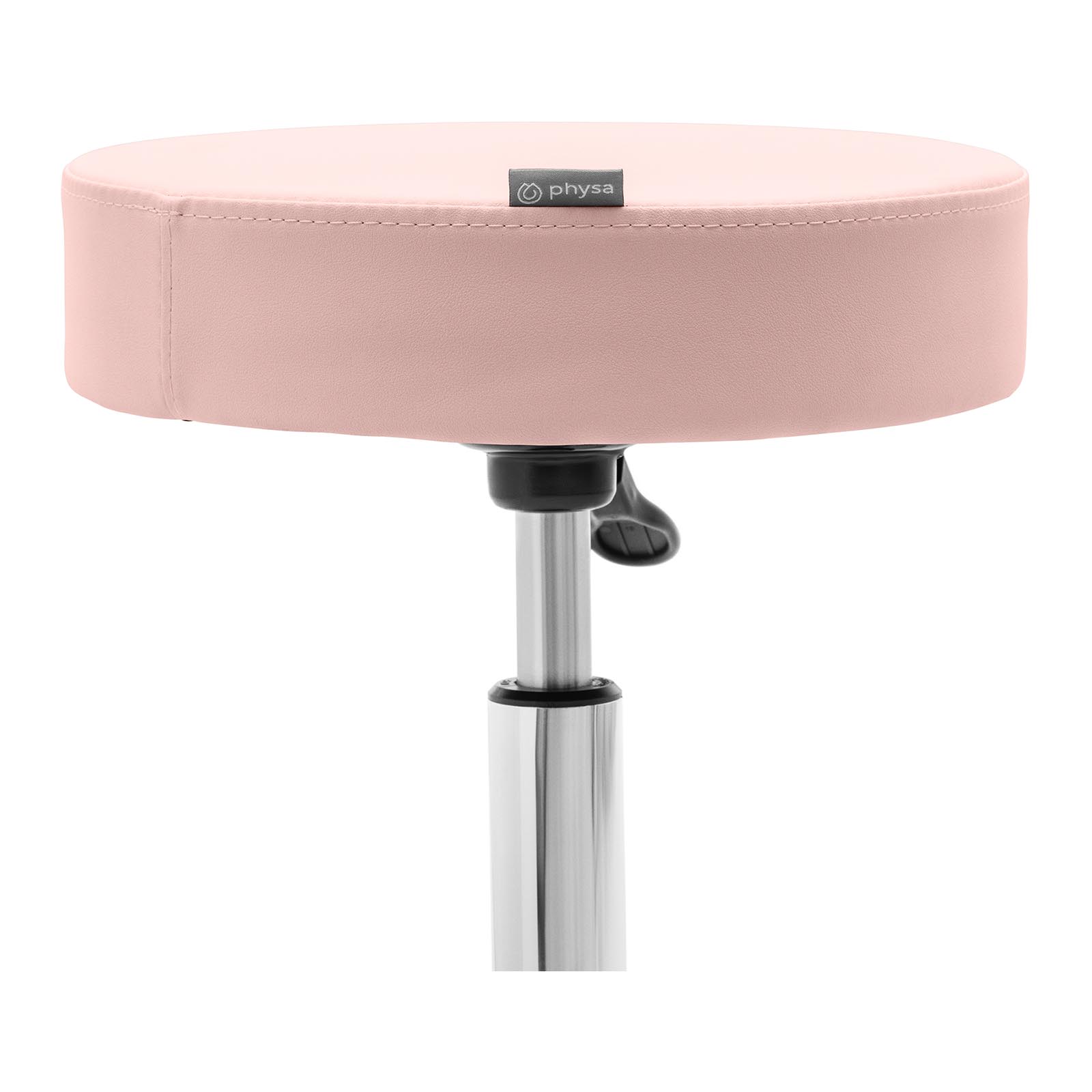 Camilla de estética y taburete con ruedas - rosa, blanco