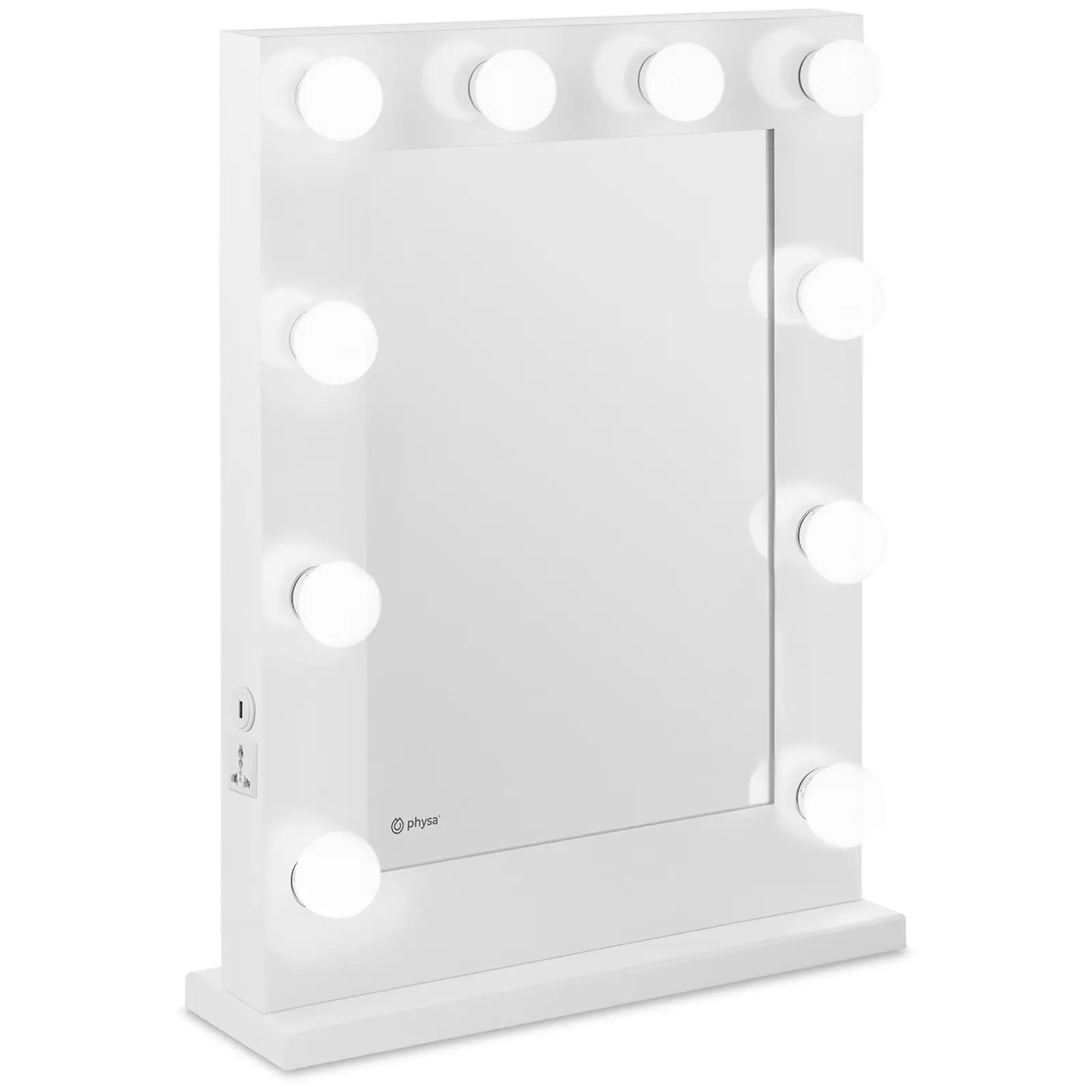 Espejo Hollywood - blanco - 10 LED - rectangular