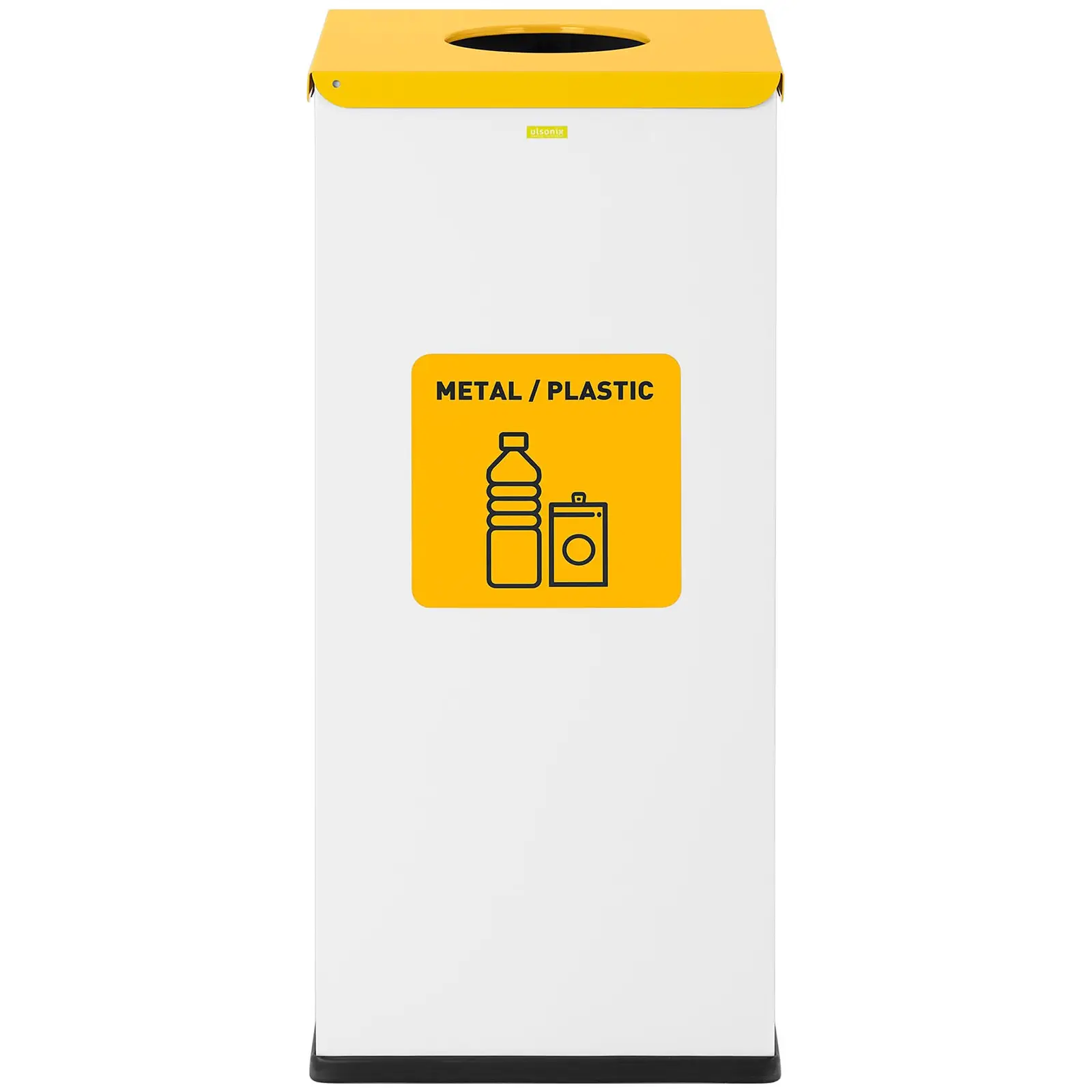 Cubo de basura - 60 L - blanco - etiquetado para plástico