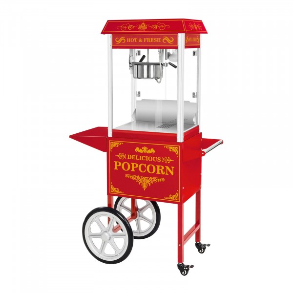 Popcornmaschine mit Wagen - rot - 1537 - 1