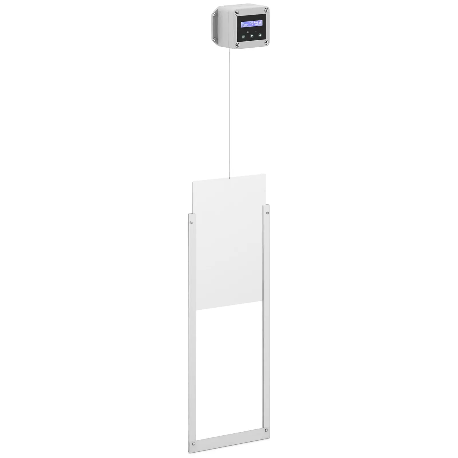 Puerta automática para gallinero - temporizador / sensor de luz - funcionamiento con pilas - carcasa impermeable - medición precisa del valor lumínico