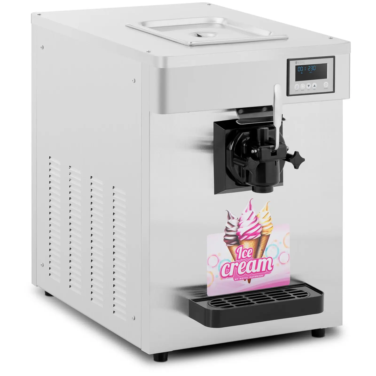 Máquina de helados soft - 1150 W - 15 l/h - 1 sabor - Royal Catering 
