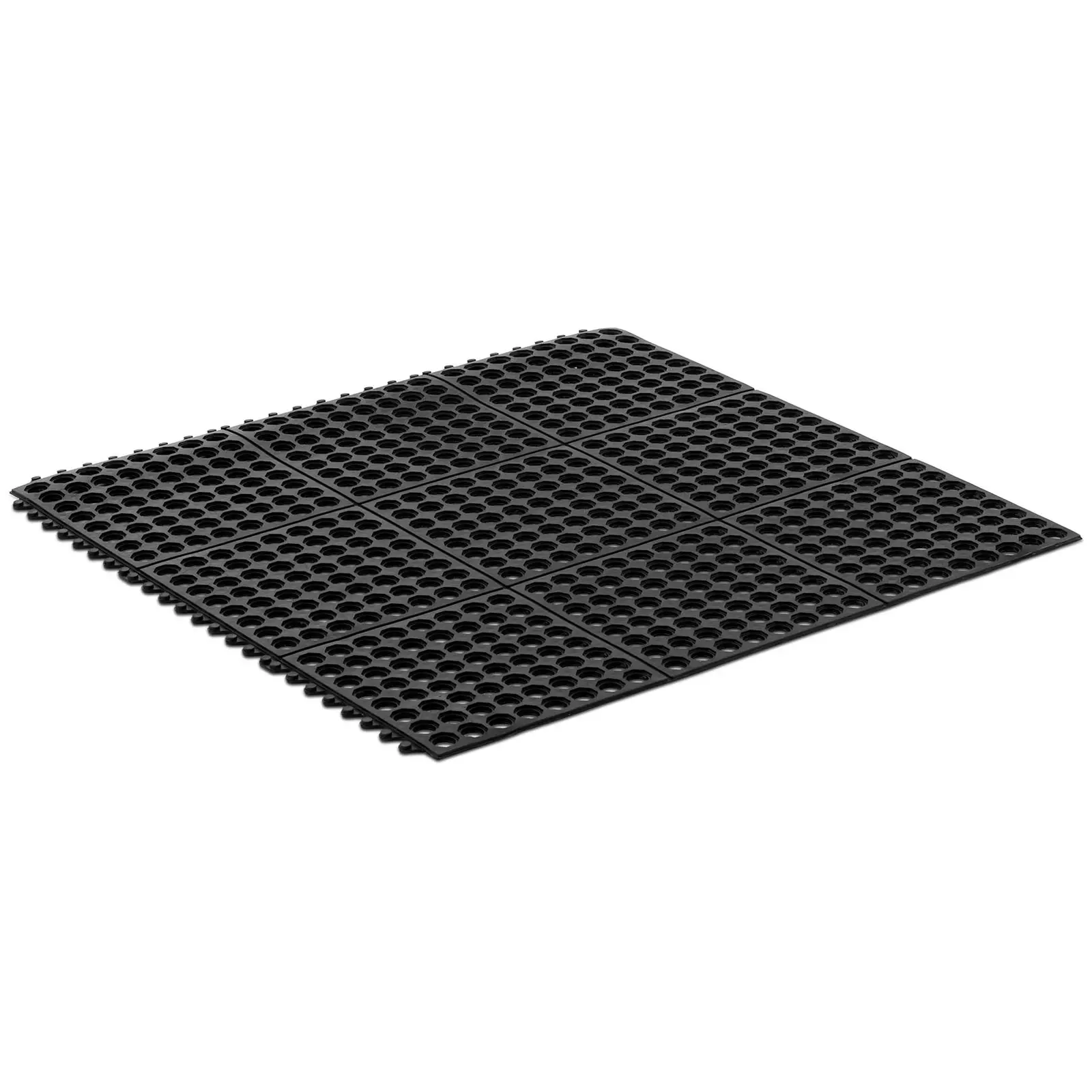 Alfombrilla de goma - 92 x 92 x 0.5 cm - Negro