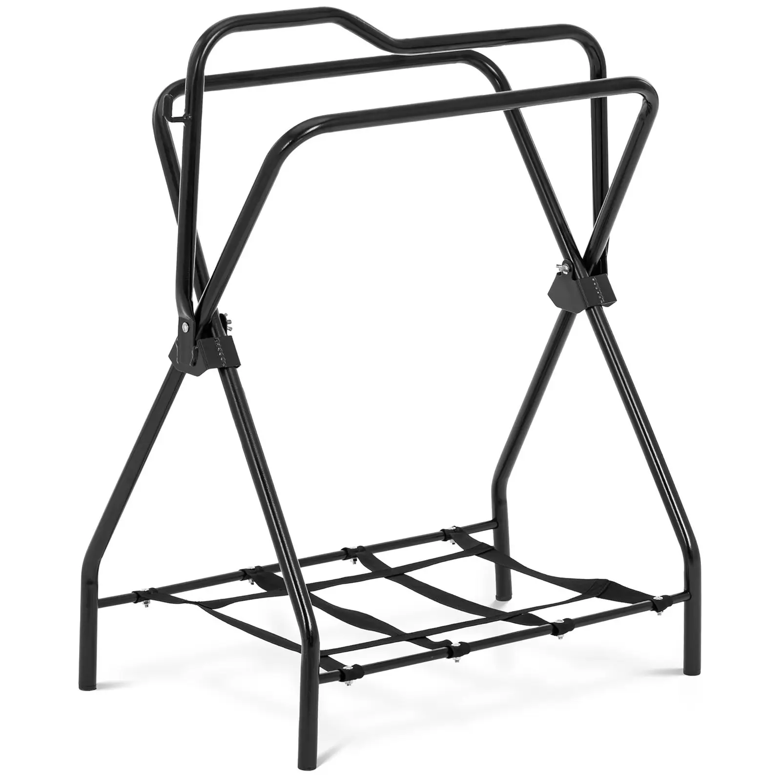 Soporte para silla de montar - independiente - plegable - acero - 80 kg