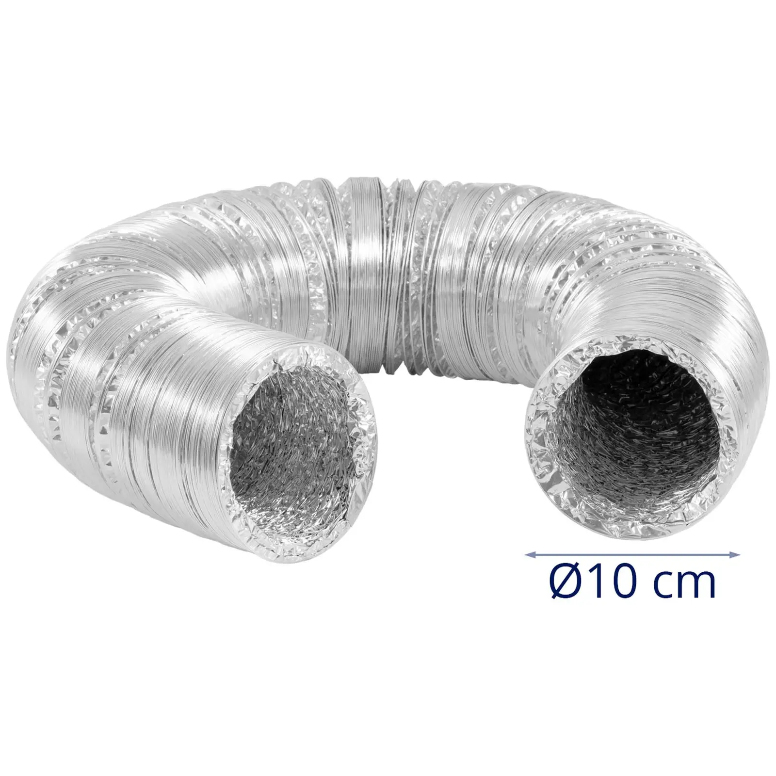 Tubo para salida de aire - Ø 100 mm - longitud de 10 m - aluminio