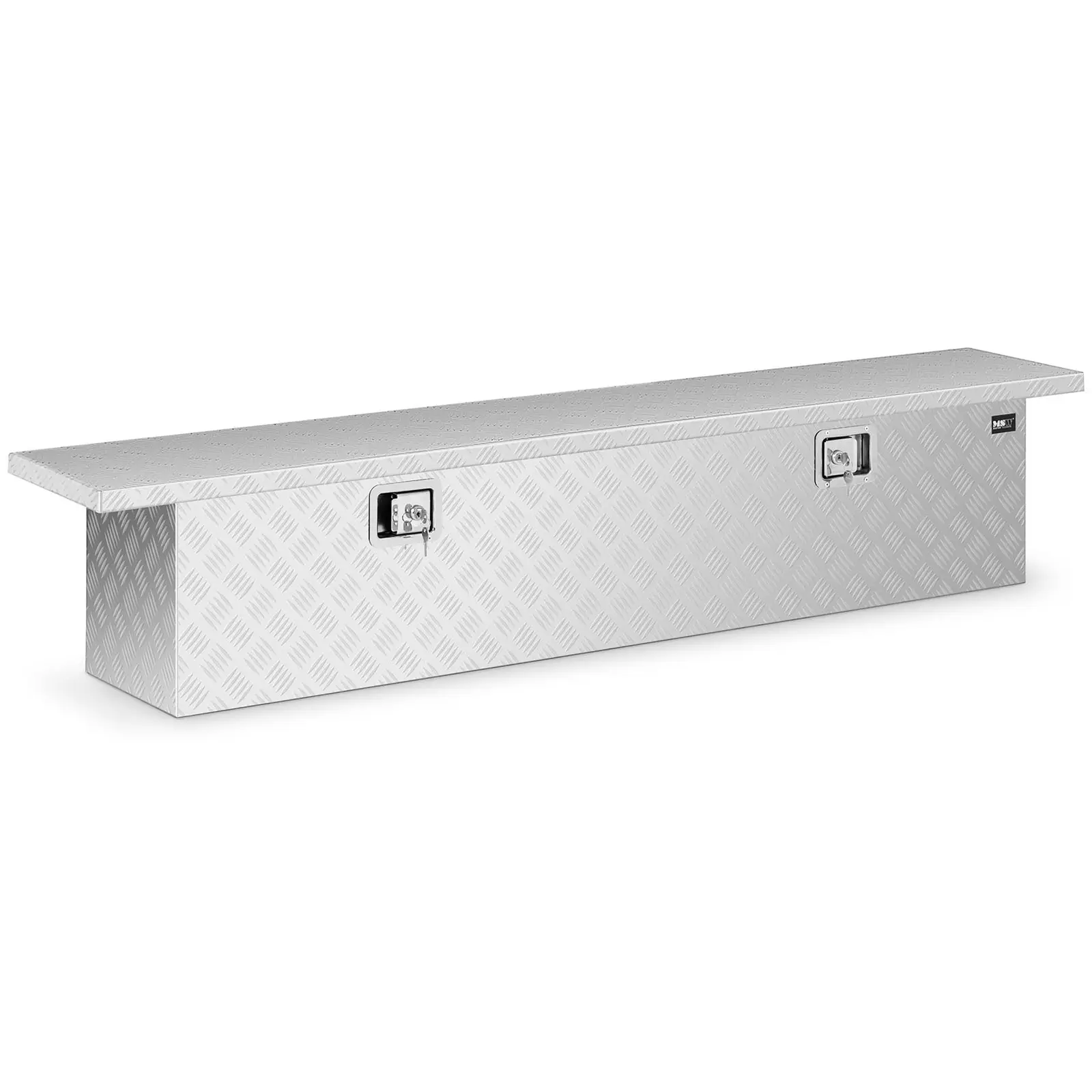 Caja de herramientas de aluminio - chapa corrugada - 175 x 30 x 35 cm - 180 L - con cerradura