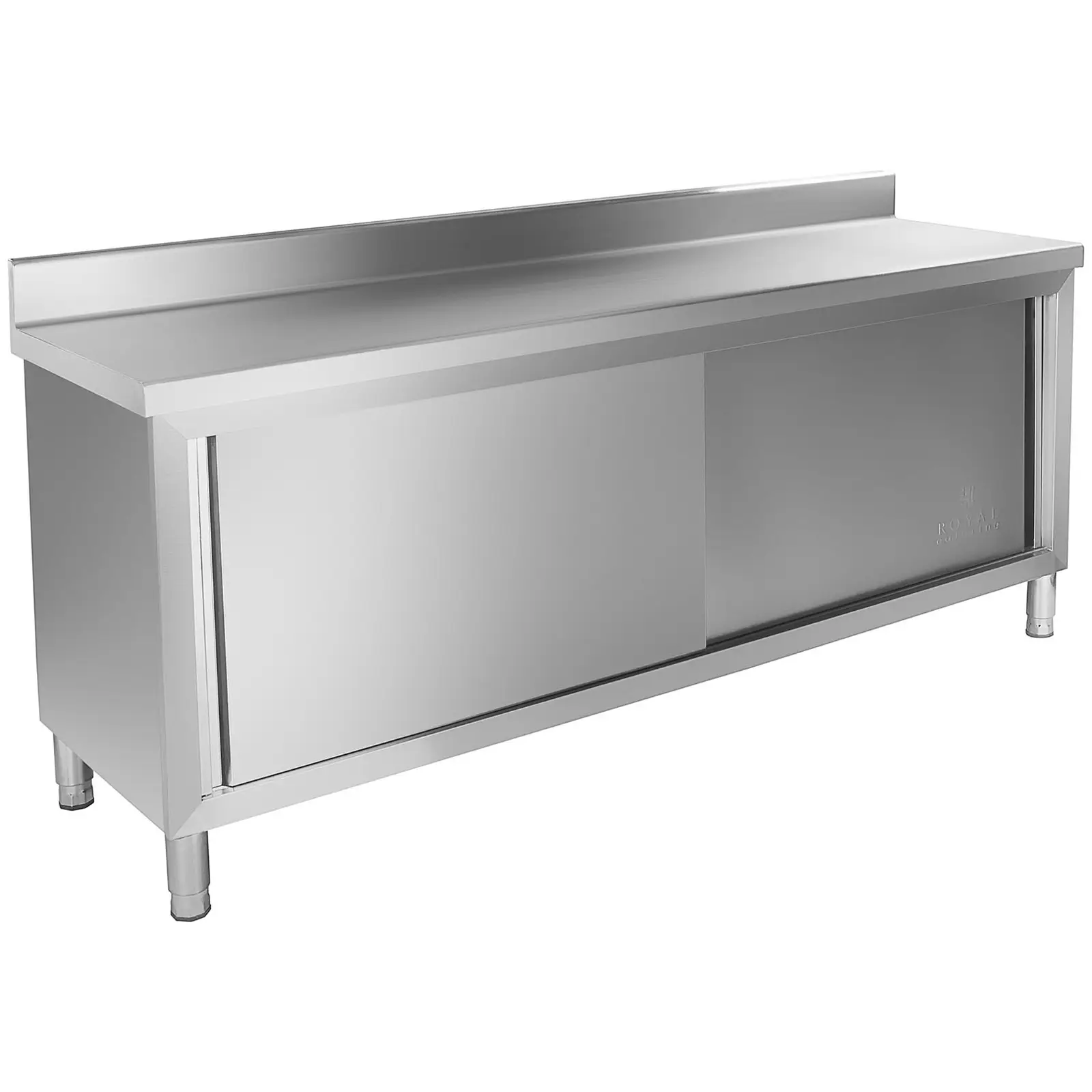 Mueble neutro de acero inoxidable - 200 x 60 cm - antisalpique - 160 kg