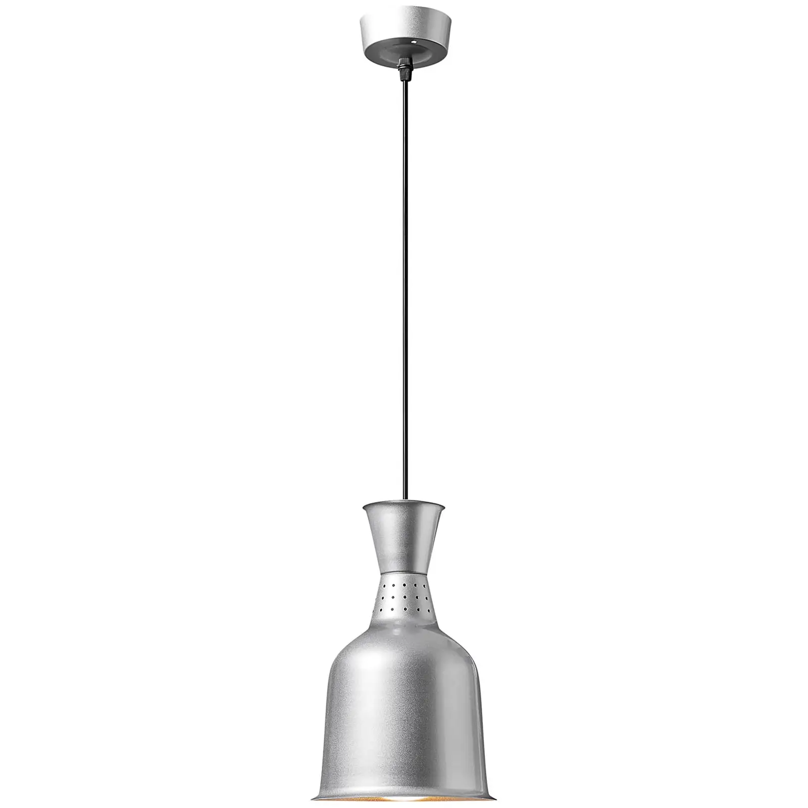 Lámpara calentadora de alimentos - plateada - 18.5 x 18.5 x 28.5 cm - Royal Catering - acero
