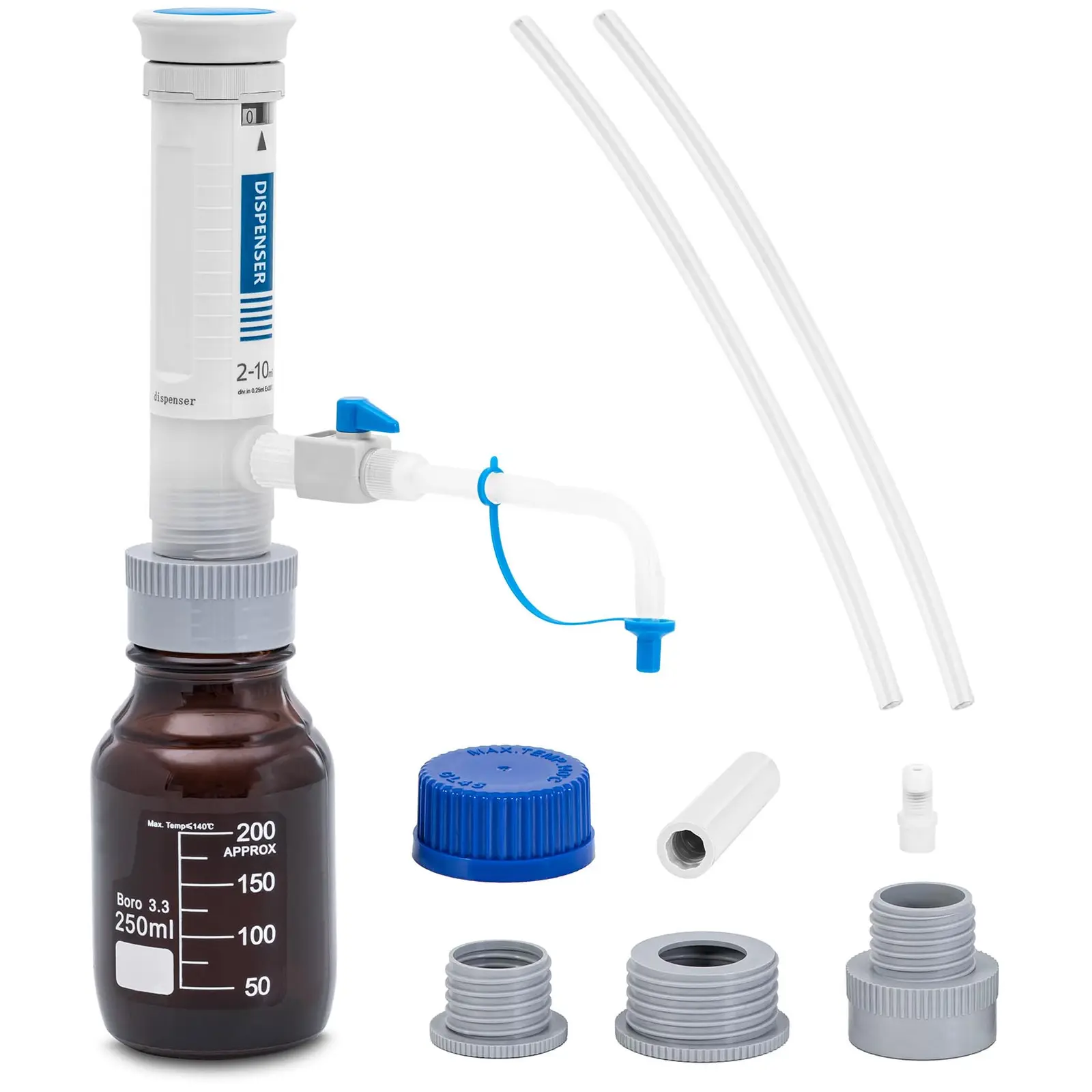 Dosificador de botella - 2 - 10 x 0,25 ml - sin válvula antirretorno