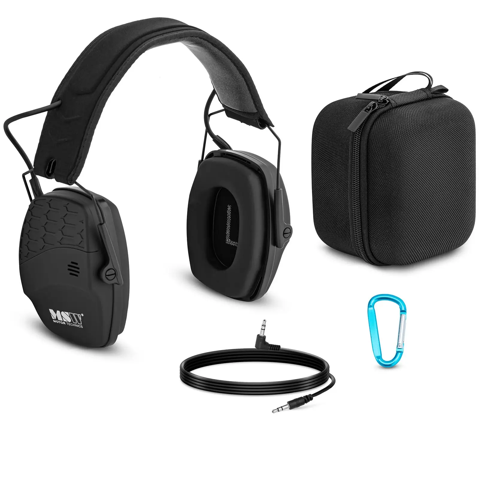 Protección auditiva con Bluetooth - control dinámico de ruido externo - negro