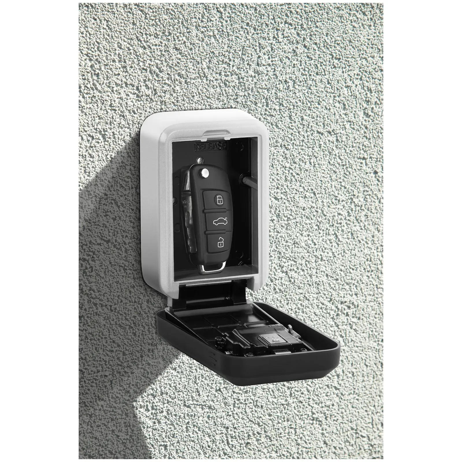 Caja de seguridad para llaves - cerradura de combinación - montaje a la pared - cubierta