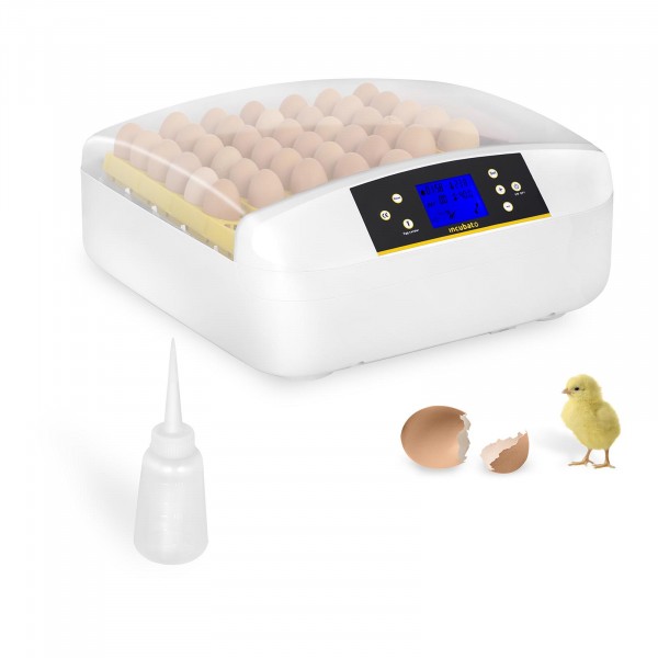 Incubadora - 56 huevos - ovoscopio y dispensador de agua - totalmente automática