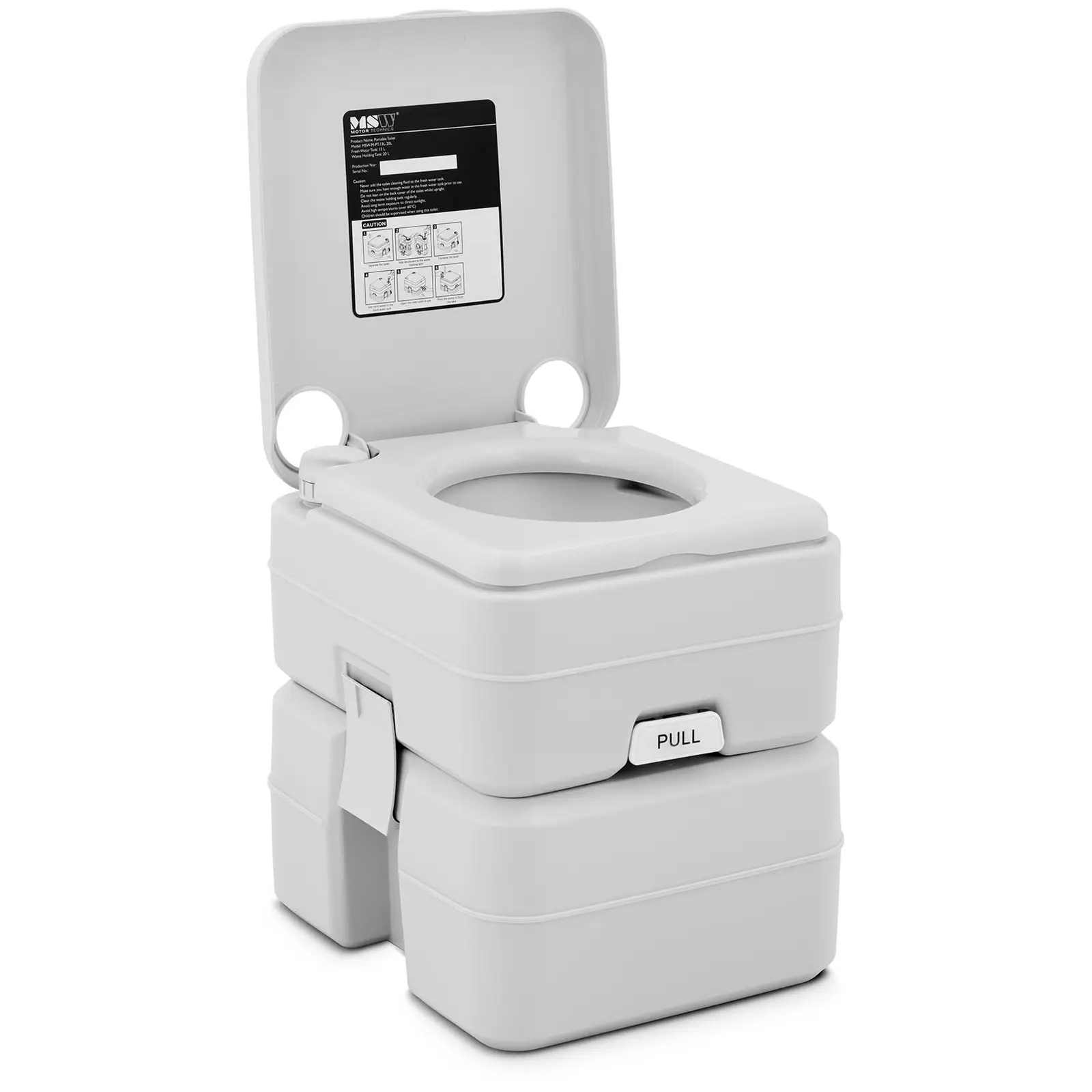 WC de camping - 230 x 210 mm - Agua limpia: 13 L - Aguas residuales: 20 L
