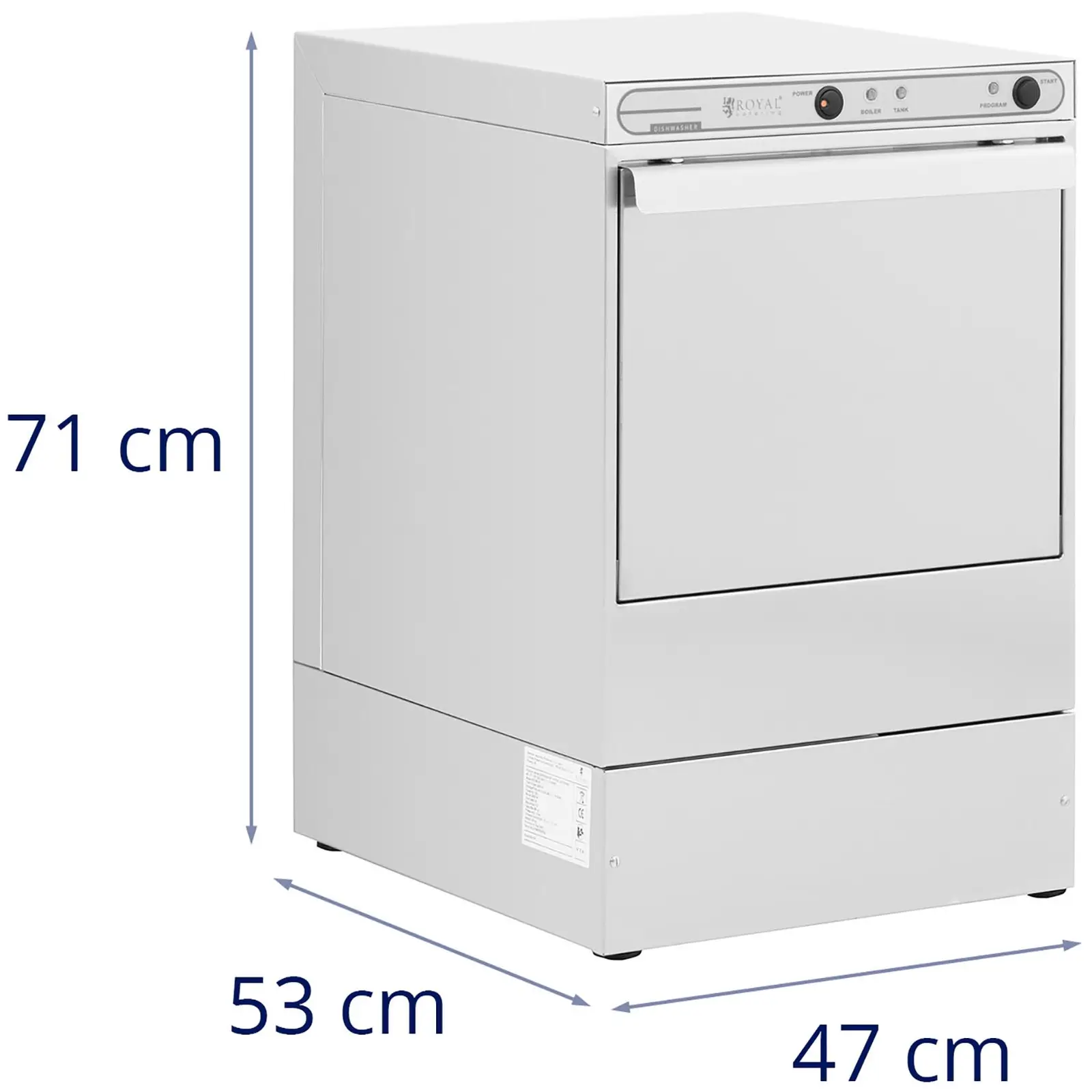 Lavaplatos para vajilla - 40 x 40 cm - Royal Catering -  máquina lavaplatos