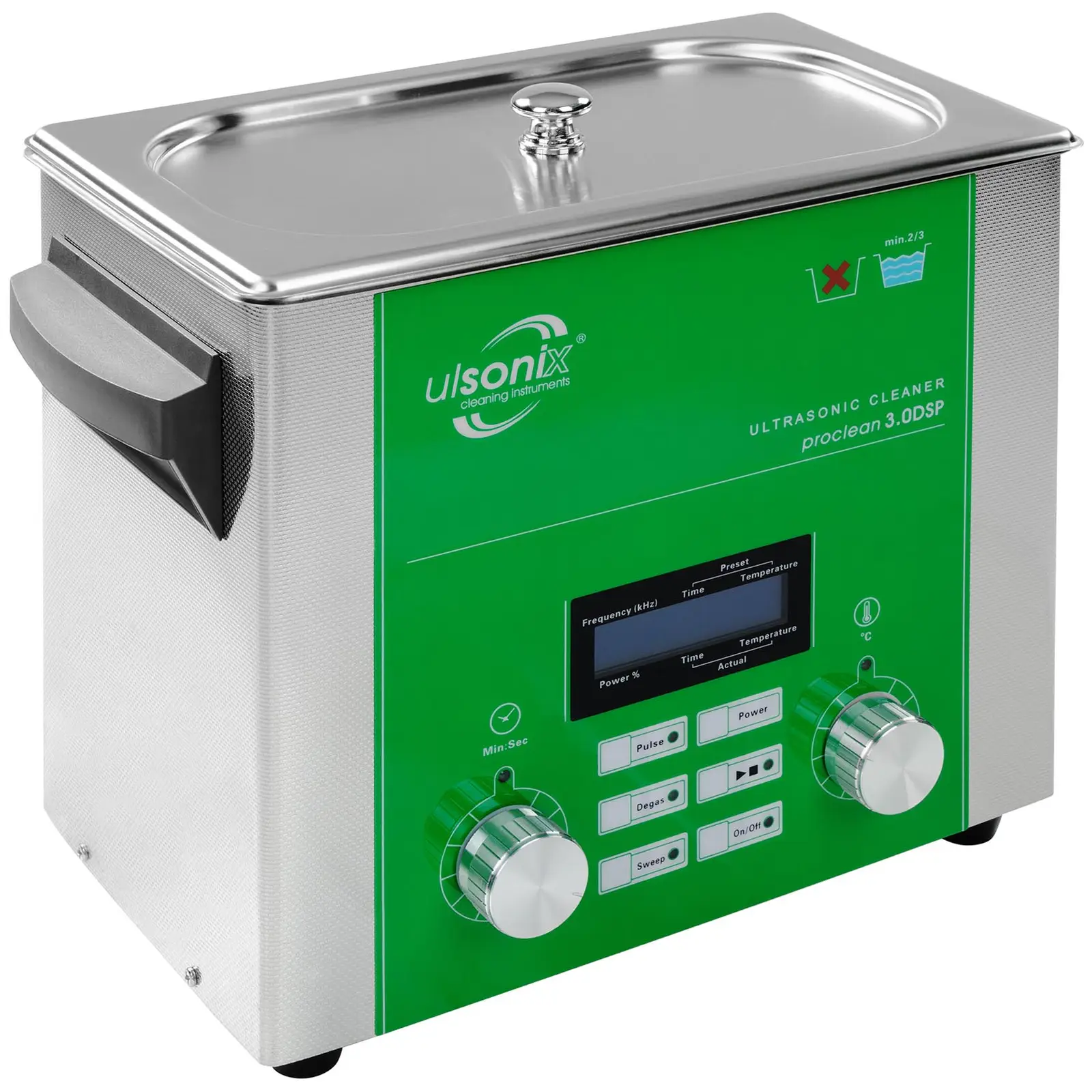 Limpiador por ultrasonidos - 3 litros - desgasificación - barrido - pulso