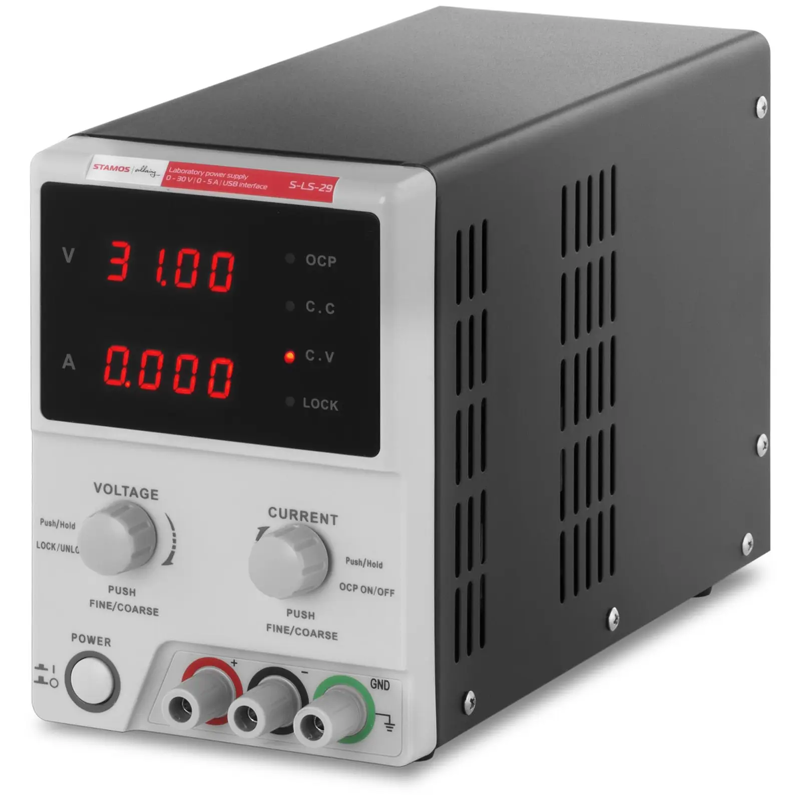 Fuente de alimentación para laboratorio - 0-30 V, 0-5 A DC, 150 W - USB