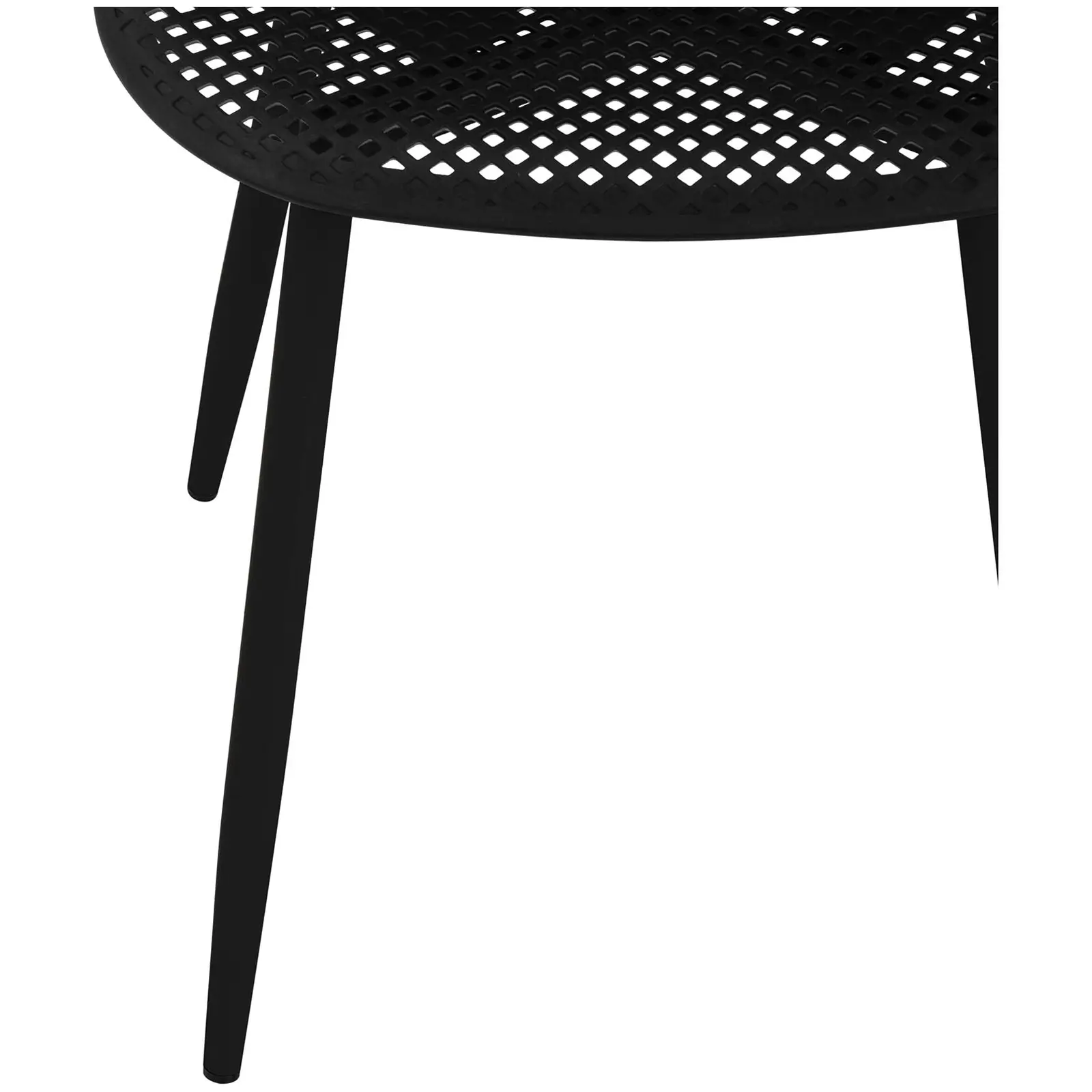 Silla - set de 4 - hasta 150 kg - superficie de sentado 52 x 46,5 cm - negra