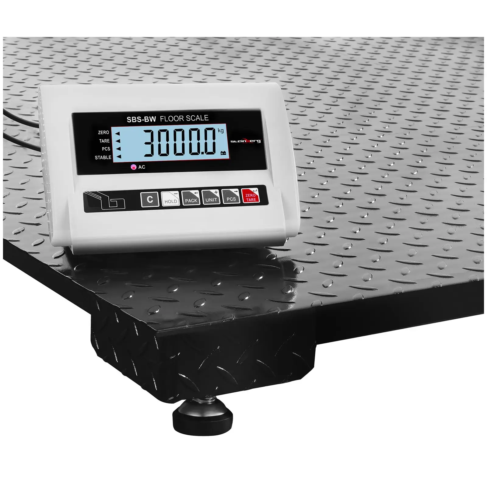 Báscula de suelo - 3 t / 1 kg - LCD