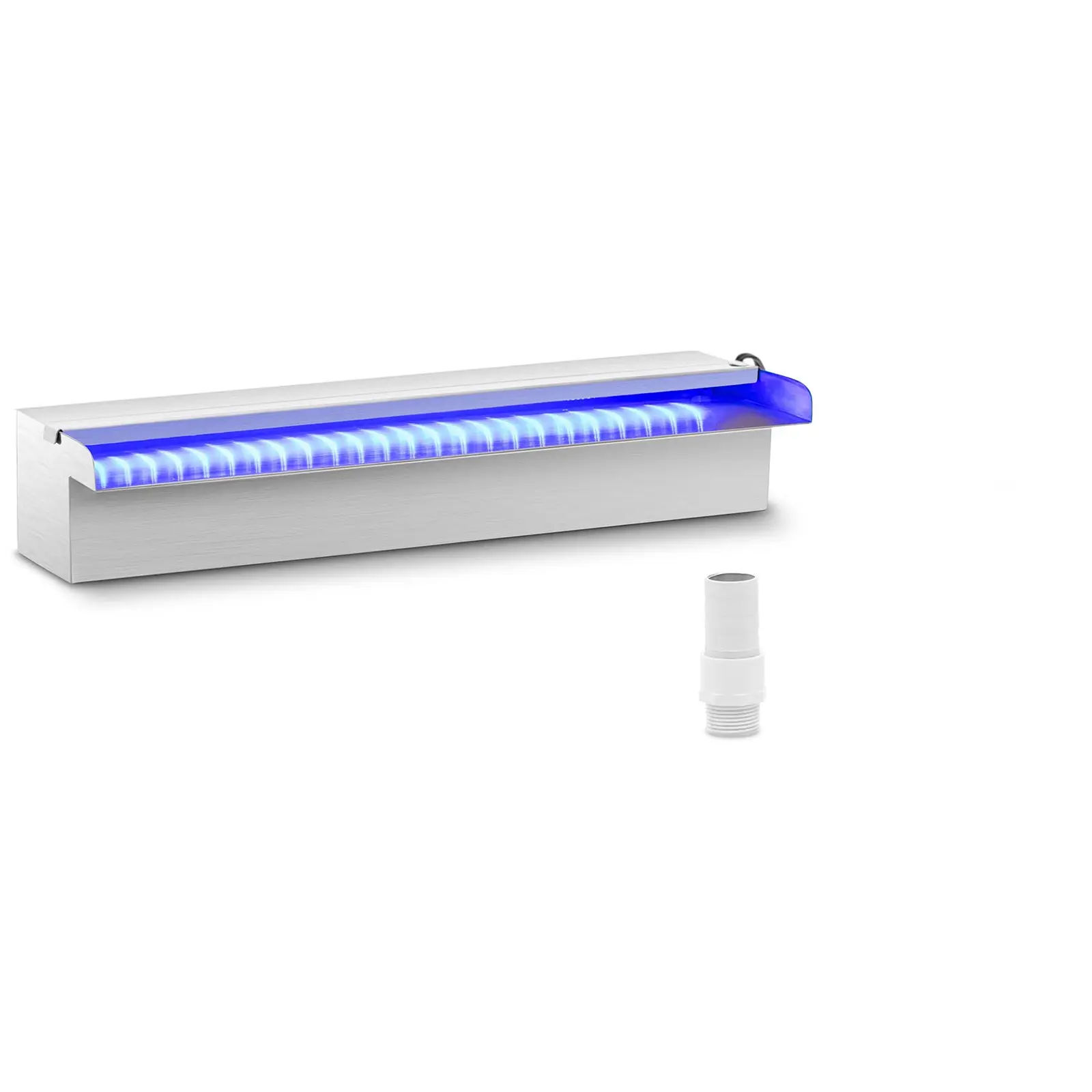 Cascada para piscina - 45 cm - Iluminación LED - azul/blanco