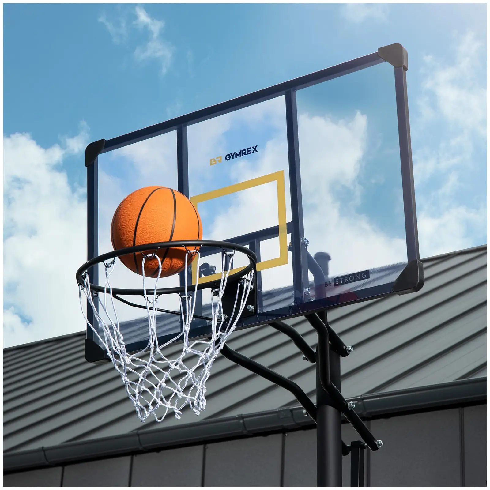 Canasta de baloncesto con soporte - regulable en altura - de 230 a 305 cm